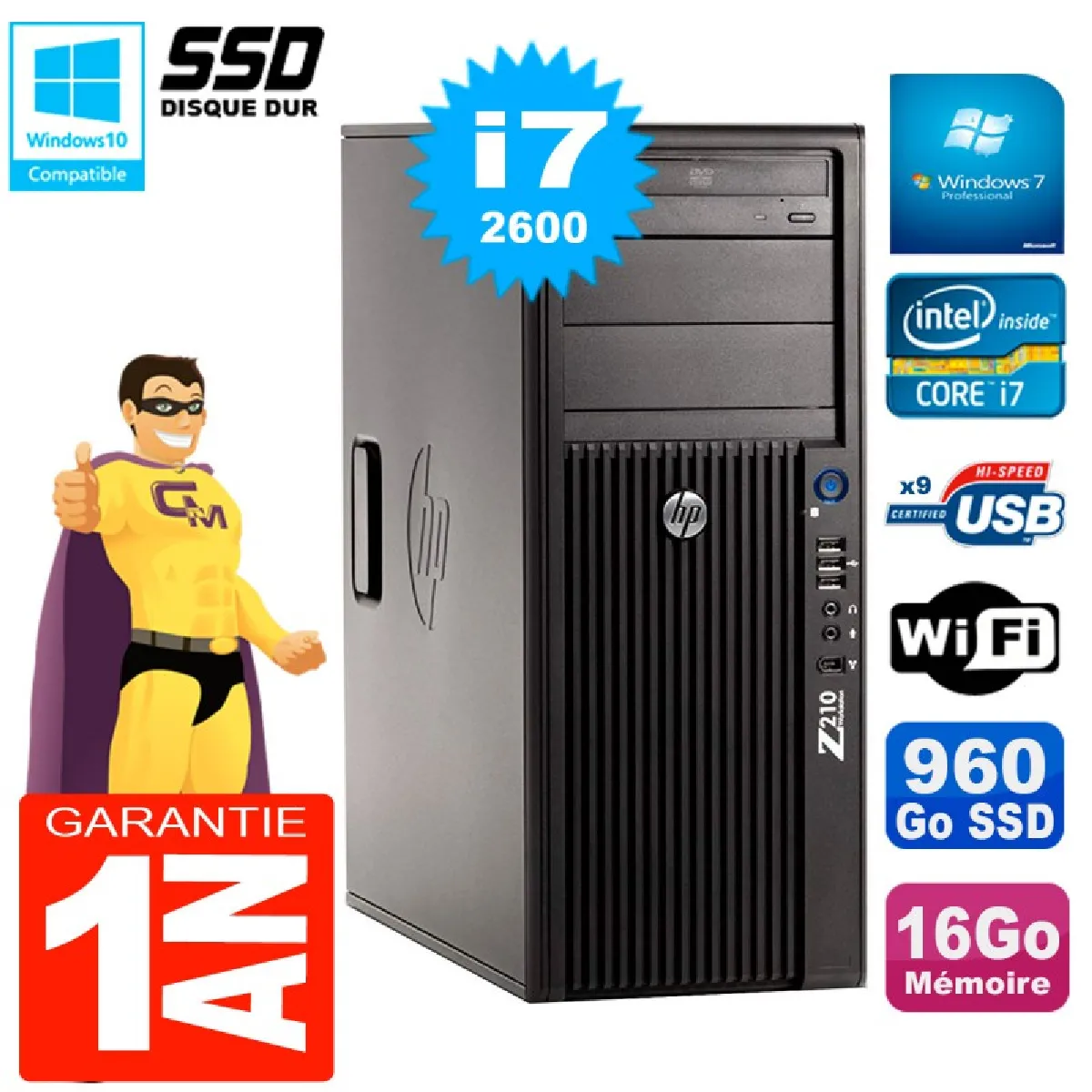 HP Z210 Tour État correct - Hewlett-Packard reconditionné disponible sur Rue du Commerce Seconde Vie